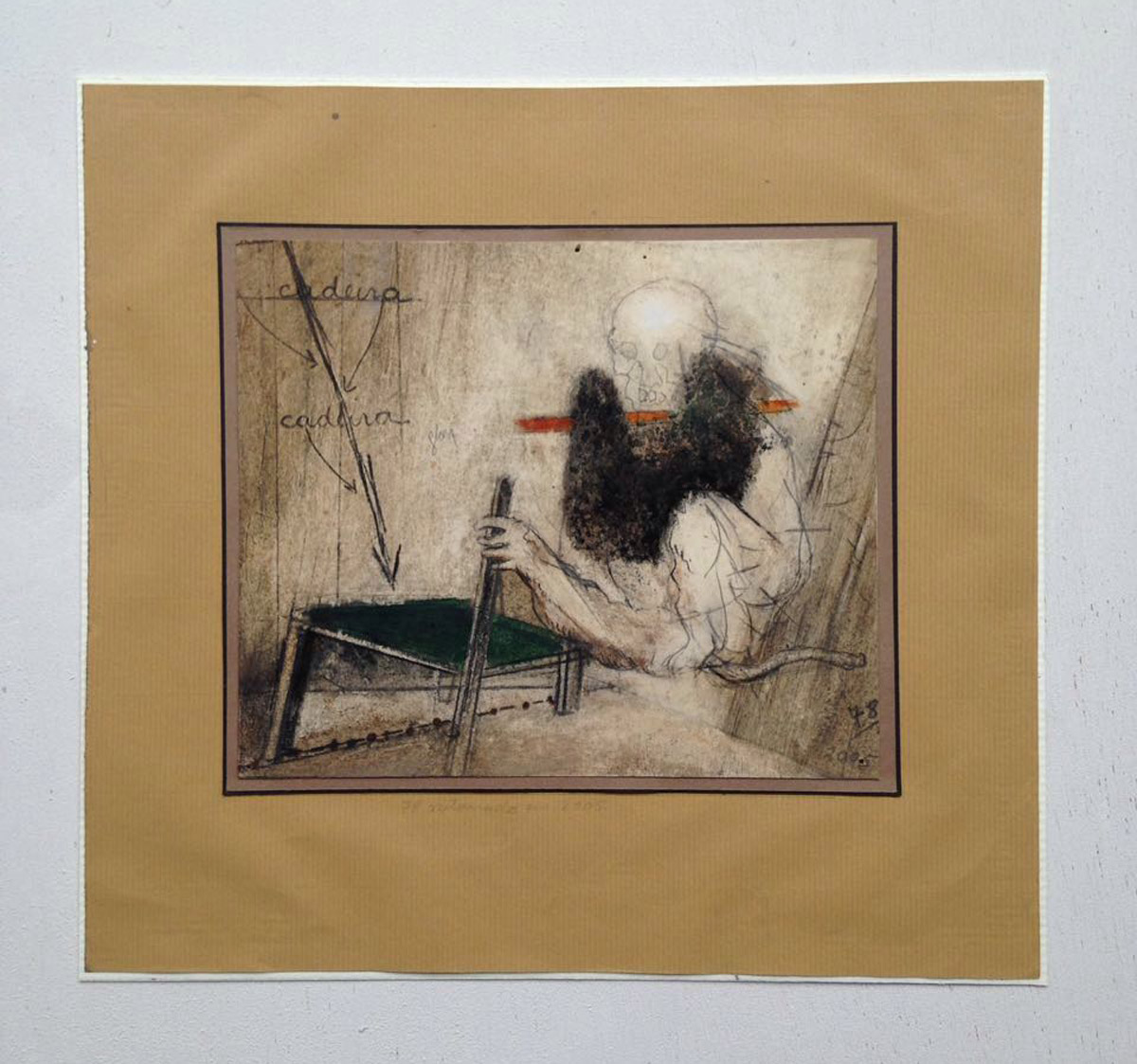 "s/ título"  Mista s/ papel (terra, grafite, carvão e acrílica) - 1978-2005 19X17,5 cm